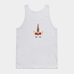 Merry Christmas magical unicorn Tank Top